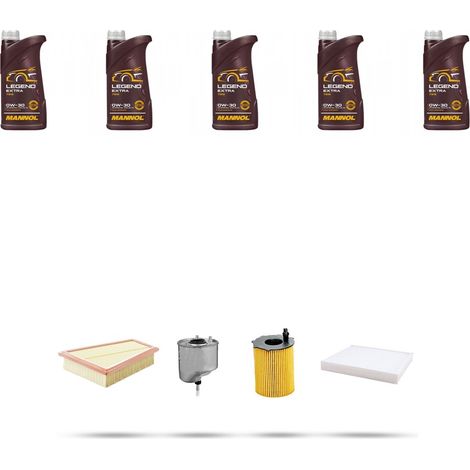 Kit tagliando 4 FILTRI e 5L OLIO compatibile con Ford B-Max 1.5 tdci 55kw dal 2012 (1/5)