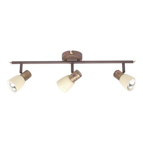 Brilliant, Sistema di faretti da soffitto a 3 luci, metallo, champagne (1/3)
