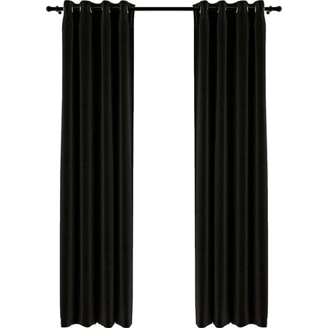 Maison Exclusive - Tende Oscuranti Effetto Lino 2 pz 140x225 cm Antracite