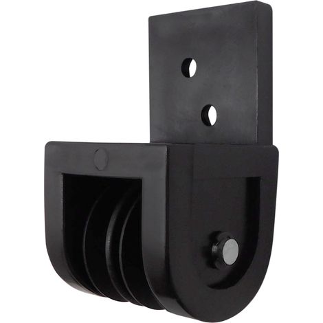 Poulie avant pour pergola, pour retour avec double corde de 8 mm, noir, 43 x 42 x 78 mm (1/4)