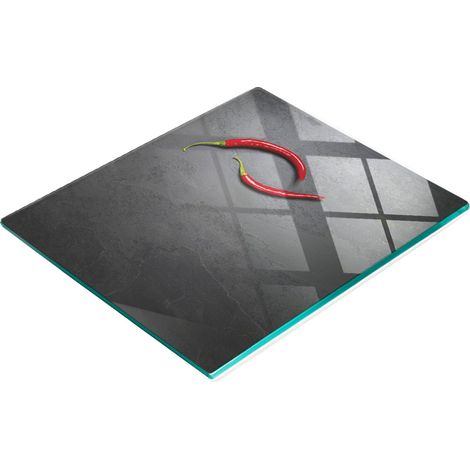 Tagliere decorativo multifunzionale in vetro a forma di peperoncino per la cucina, 60x52 cm (1/5)
