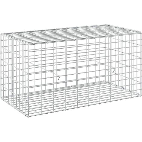 Gabione mit 3,5 mm Draht und 5x10 cm Maschen 100x50x50 cm vidaXL (1/5)