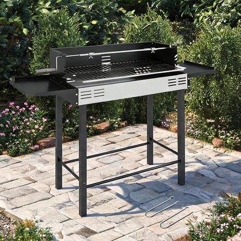 Barbecue au charbon nero en acciaio inox metallo 118 x 32 x 90 cm (1/5)