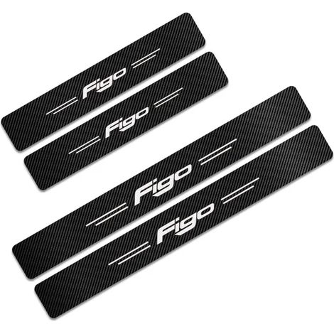 (Pour FIGO) 4 autocollants de seuil de porte en carbone compatibles avec C-MAX, EXPEDITION, Fiesta, FIGO, FLEX, GALAXY, KA, RANGER, S-MAX et TRANSIT. Accessoires (1/5)