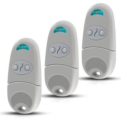 Remote of Gate 433,92 Mhz – Compatible with T0P432NA – 2 Channels, 1 Remote + 1 Pair of Batteries Button – For Doors of Garage & Gates Automatized (3 Pack) (1/5)