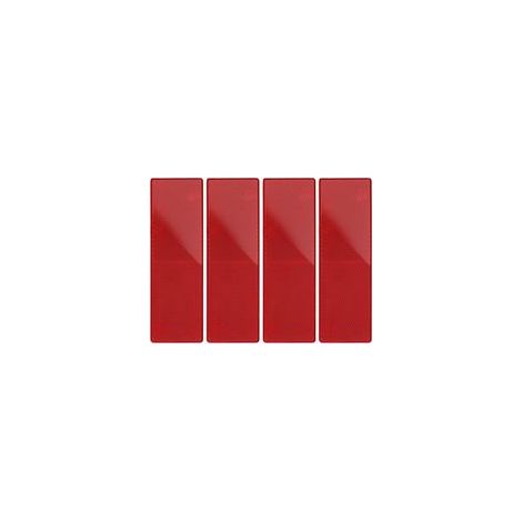 Tech Lot de 4 réflecteurs rectangulaires Autocollants pour Voiture, Moto, Caravane, remorque, Camion, Machines agricoles, Support de Porte de vélo, Accessoires extérieurs Automobiles - Rouge (1/5)