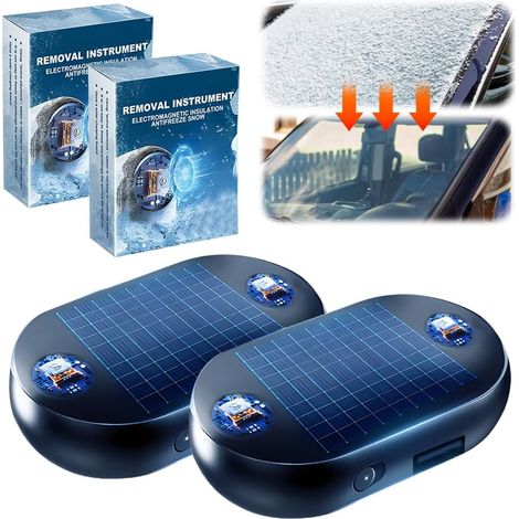 Dispositivo elettromagnetico antigelo per la rimozione della neve dall'auto, strumento elettromagnetico antigelo per la rimozione della neve da auto e casa (2 pezzi, A) (1/5)