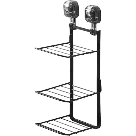 Étagères de rangement pour salle bain , murales , à ventouses , plusieurs niveaux , pliables , sans