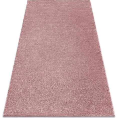 Teppich SOFTY glatt, einfarbig rosa pink 60x100 cm