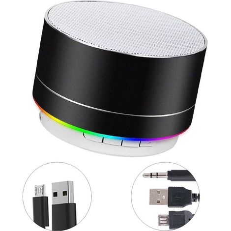 Bluetooth-Lautsprecher, tragbarer Lautsprecher, Mini-Lautsprecher, Stereo-Bass, Trompetenlicht, kabellose Unterstützung, LED, FM, USB, Micro-SD, für Computer, PC, Laptop, Tablet, Smartphone, Zuhause u