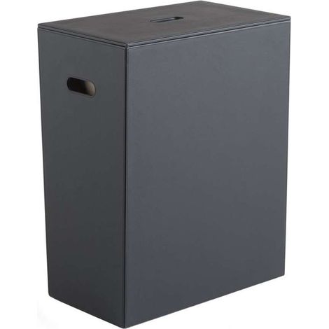 Sapho Gedy Luxury - Cesto portabiancheria 50x62x29 cm, nero 103714 (1/5)