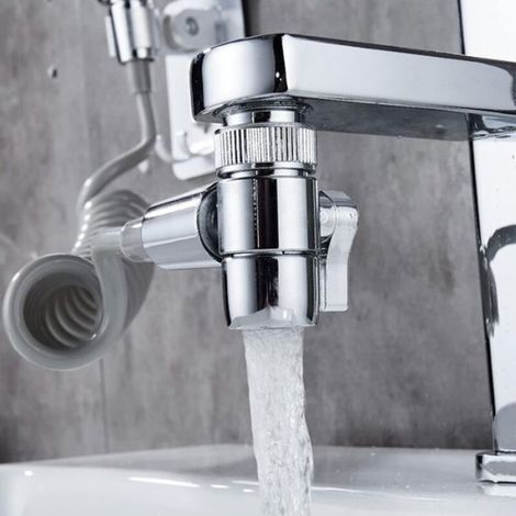 Valve Inverseur de Douche - 3 Voies - Acier Inoxydable SUS304 - Pour Cuisine et Salle de Bain - Avec Adaptateurs M22 M24 G1/2 - 1 Pièce (1/5)