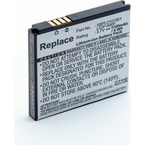 NX - Batterie téléphone, smartphone, GSM pour LG 3.7V 1100mAh - LGIP-690F,SBPL0101901L (1/3)