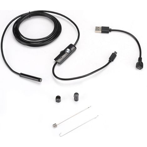 Endoscope pour téléphone portable 2-en-1 HD IP67 étanche de 7 mm pour Android/Windows avec câble USB de 2 mètres (1/5)