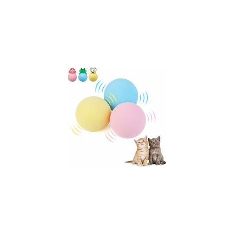 Lot de 3 balles interactives sonores pour chat, jouets cataire – (1/4)