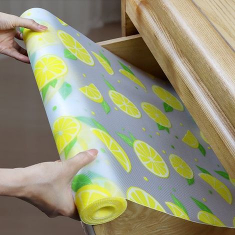 Revestimiento estantes: revestimiento antiadherente armarios cajones impermeable estampado, fácil cortar medida (45 cm 300, 300 cm (1/2)