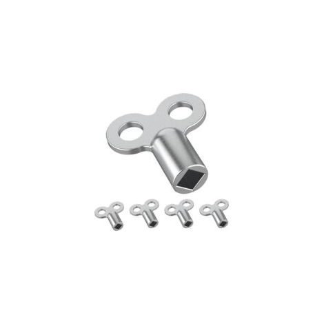 Lot de 5 clés pour purgeur radiateur, outil métal 5mm×5mm, clé spéciale pour vanne d’air, dégonflage et entretien facile du chauffage (1/3)