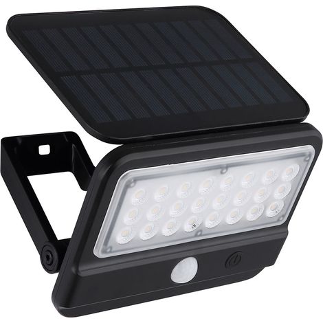 Wandlampe mit Bewegungsmelder LED Solarleuchte Haustürlampe Fassadenleuchte Gartenlampe, 1x LED 400lm neutralweiß, BxH 14,4x10,4 cm