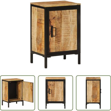 Rangement salle de bain - Armoire de salle de bain 40x30x60cm bois massif manguier et fer (1/5)