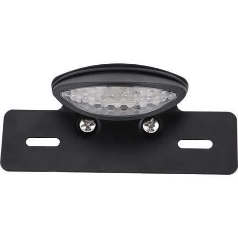 Feu arrière de moto LED, feu de freinage, stop, feux de plaque d'immatriculation pour Café Racer, blanc (1/5)
