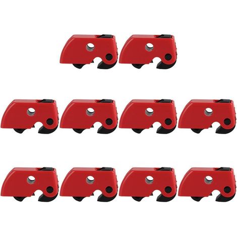 Kit de verrouillage/consignation 10 pièces pour disjoncteurs, universel, robuste, sans outils