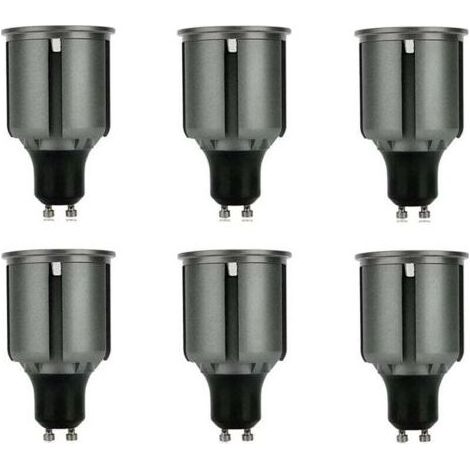 Lot de 6 ampoules LED GU10 à long col 80 mm, 9 W, économie d\'énergie, équivalent à des ampoules halogènes de 80 W, 720 lm, angle de faisceau 120° (blanc chaud) [Classe énergétique A]