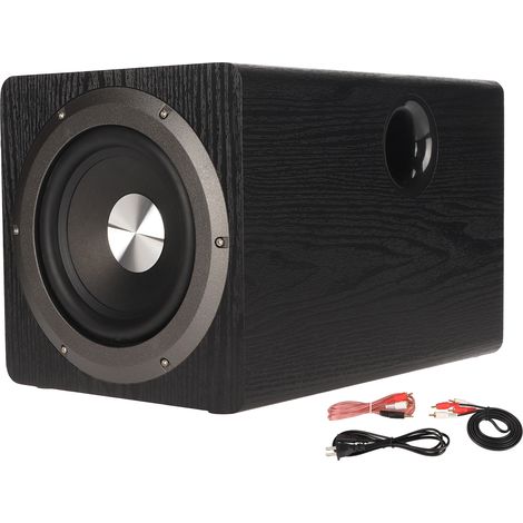 Caisson de basses actif 6,5 pouces HiFi 110W, grave profond turbo, noir, prise US 100-240V (1/5)