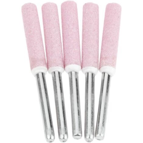 Juego de 5 limas de afilado para pulir motosierras, cabezal de pulido y rectificado de 4,8 mm