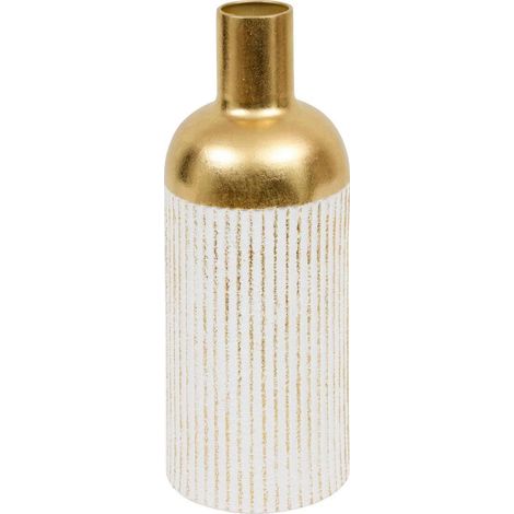 Vase Design en Métal "Mirsa" 43cm Blanc & Doré (1/3)