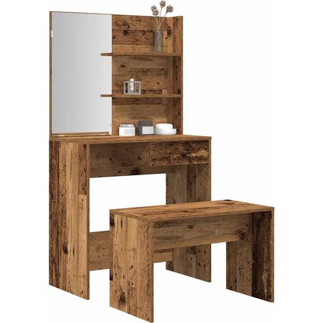 Schminktisch-Set Altholz-Optik Holzwerkstoff