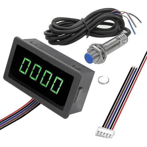 Compte-tours numérique à LED avec affichage du régime moteur et capteur de proximité à effet Hall NPN