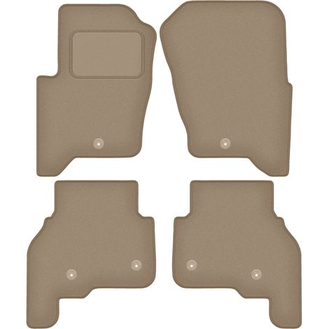 Alfombrillas de terciopelo para coche: Land Rover Discovery IV SUV (2009-2016) beige