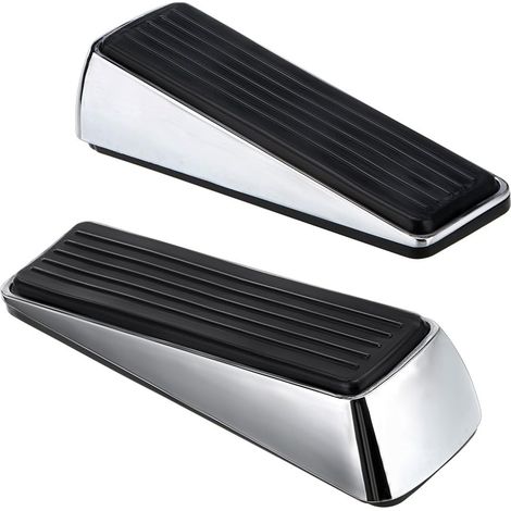 AGE Cale de porte en caoutchouc pour butée de porte en acier inoxydable et caoutchouc, résistant aux rayures et au glissement (lot de 2) (1/5)