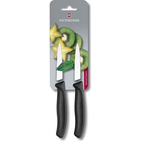 Victorinox Coppia Coltelli da Tavola, Lama Seghettata a Punta 6.7633.2B (1/3)