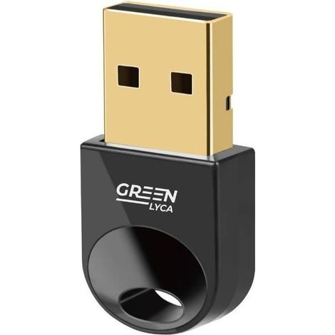 Récepteur Bluetooth USB GREEN LYCA, version 5.1, Plug-and-Play - Noir et or (1/2)