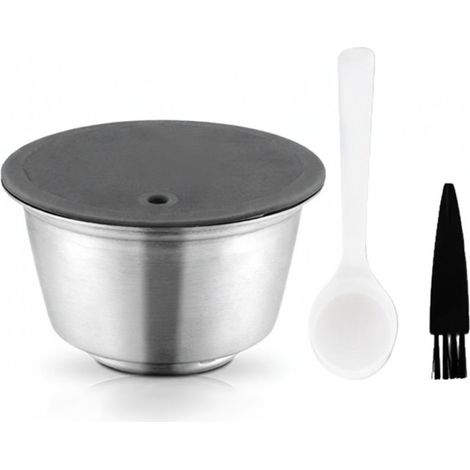 Cápsulas de café rellenables de acero inoxidable, juego de filtros de cápsulas de café reutilizables compatibles con la cafetera DOLCE GUSTO EDG Lumio Series. (1/5)