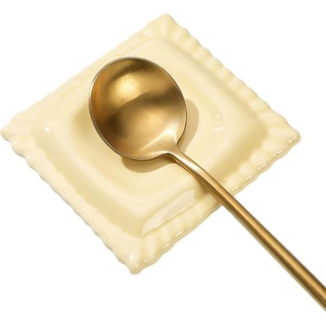 Repose Cuillère à Raviolis en Céramique pour Plaque de Cuisson Porte Cuillère à Biscuits Humoristique Repose Ustensiles de Cuisine Mignon pour Spatule et Louche Décoration pour Comptoir (1/5)