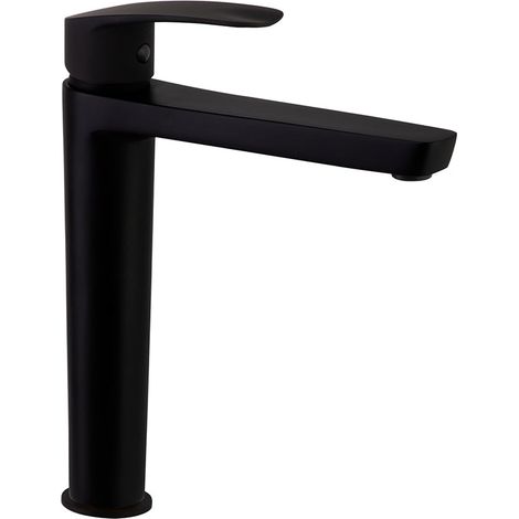 Grifo de Lavabo Monomando Alto Negro Mate con Sistema S2 de Ahorro de Agua Serie New Fly (1/2)