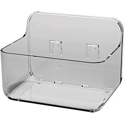 Boîte de rangement murale transparente pour salle de bain ou cuisine (1/5)