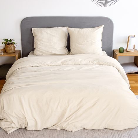 Parure de lit MILA micro lavée polyester 260x240 cm (1/5)