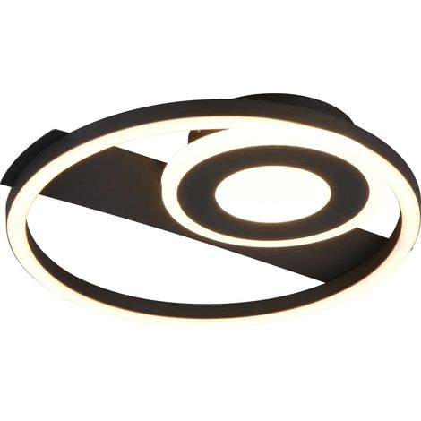 Deckenleuchte Deckenlampe Wandlampe schwarz Kreisdesign LED Wandmontage B 32 cm (1/5)