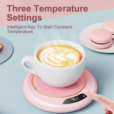 Chauffe Tasse Électrique 3 Niveaux de Température 20W Couleur Blanc pour Maintenir Vos Boissons Chaudes (1/4)