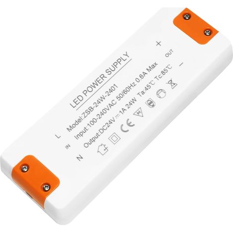 Transformateur 220V 24V LED 24W, Driver Alimentation 24V 1A convertisseur 220v 24v led, Convertisseur De Tension AC à DC Adaptateur Transfo Constante Pour G4, GU5.3, MR11, MR16 (1/5)