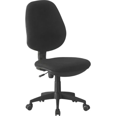 Silla de Oficina o Escritorio Coco, Reposabrazos, Regulable en Altura Tela Negro 58x101-111x60 cm (1/5)