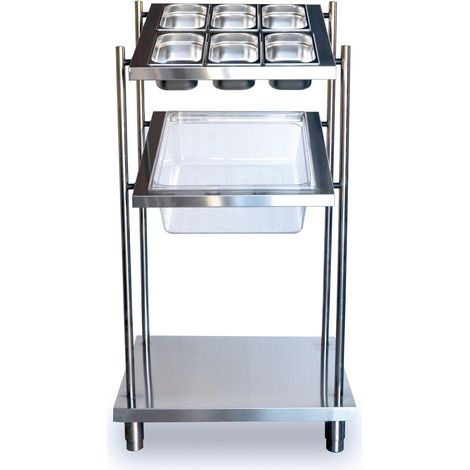 Distributeur en Inox sur Piètement de Couverts, Verres et Plateaux - Distform