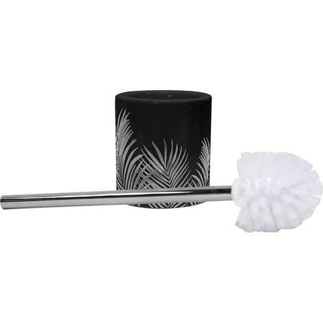 Brosse de toilette Orbella noir et argent (1/2)