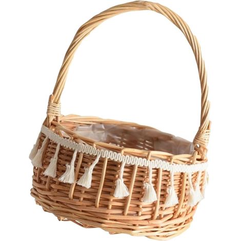 Panier Tressé Anses Rond en Rotin 15cm pour Mariage (1/5)