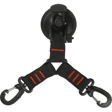 1 ancrage à ventouse, diamètre 67 mm, hauteur 195 mm, plastique noir (1/5)