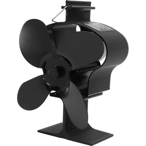 Ventilateur de poêle 4 pales, auto-démarrage, résistant à la chaleur, noir, diamètre 152 mm, style couronne LT381 (1/5)