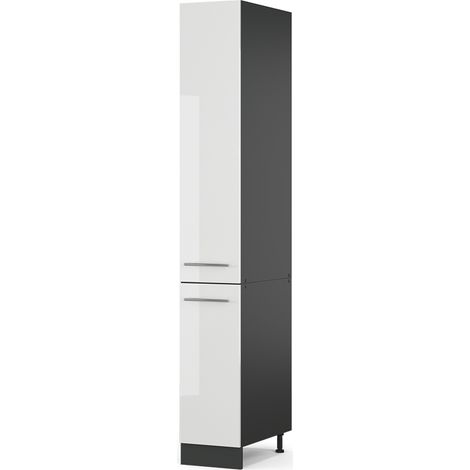 Meuble haute de cuisine Fame-Line, Blanc Haute brillance, 30 cm, Vicco
